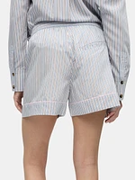 Yarn Dyed Stripe Elasticated Shorts
