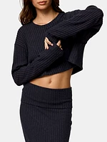 The Hygge Rib Long Sleeve Crop