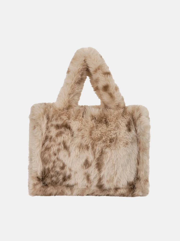 Jade Faux Fur Tote