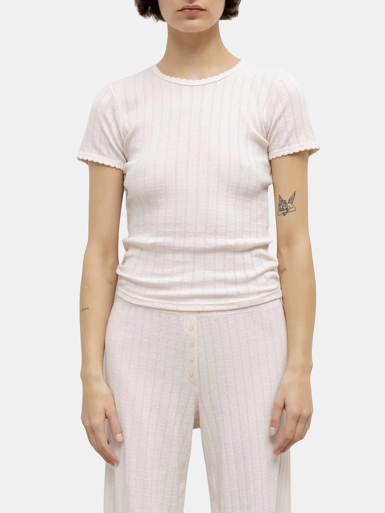 Pointelle Slim Fit Tee