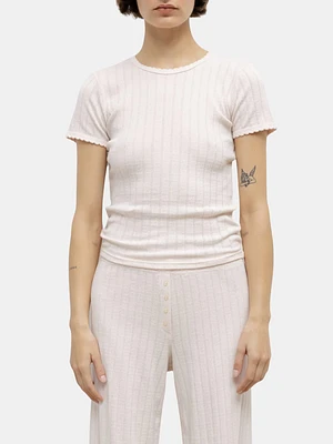 Pointelle Slim Fit Tee