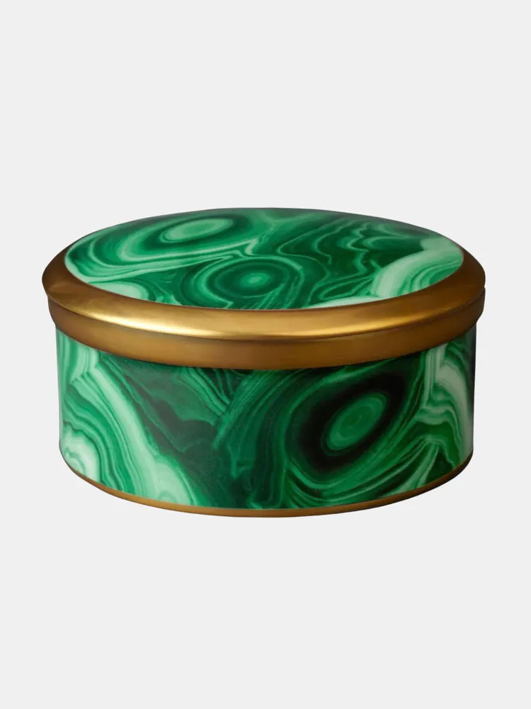 Malachite Round Box