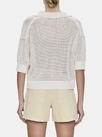 Emma Open Knit Polo Shirt