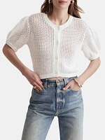 Samantha Crochet Cropped Cardigan