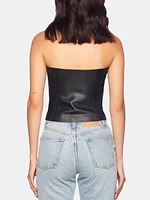 Faux Leather Tube Top