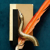 Snake Gold Bookends - pair