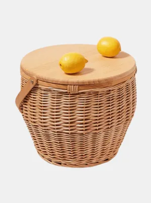 Round Picnic Cooler Basket