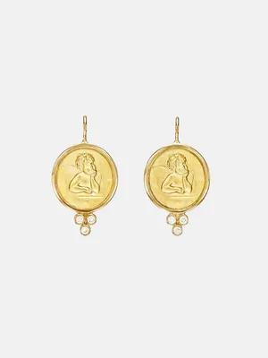 18K Angel Earrings