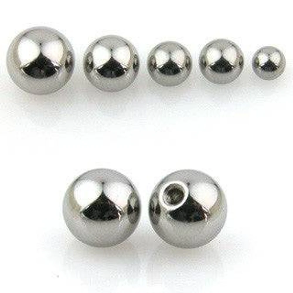 16ga & 14ga Replacement Threaded Surgical Steel Screw On Ball