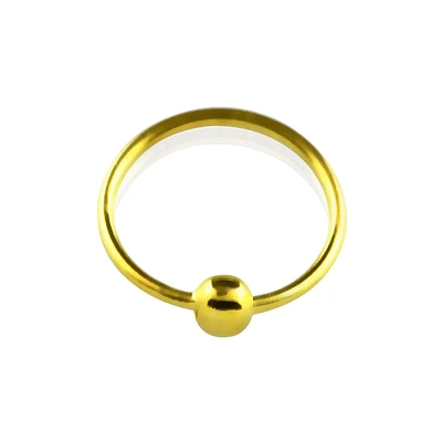 18kt Gold Plated over 925 Sterling Silver Nose Hoop Ring with Ball