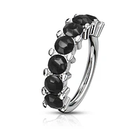 316L Surgical Steel 7 Gem Nose Hoop Ring