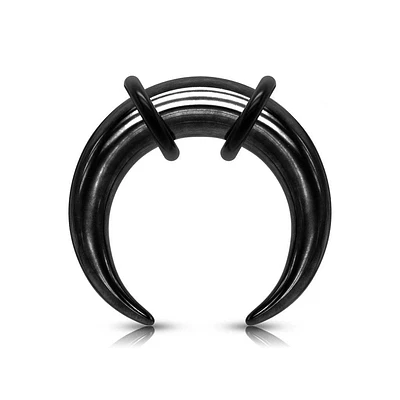 316L Surgical Steel Black Bufallo Claw Pincher Ear Stretchers