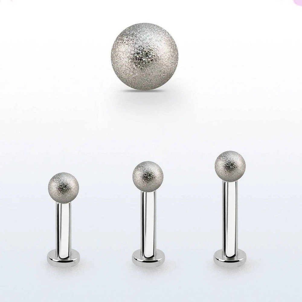 316L Surgical Steel Glitter Ball Labret