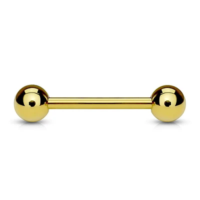 316L Surgical Steel Gold PVD Straight Barbell