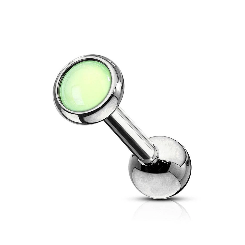 316L Surgical Steel Stone Ball Back Cartilage Ring Barbell