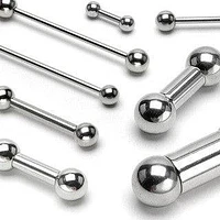 316L Surgical Steel High Polished Multi Use Straight Barbell Ring with Ball Ends