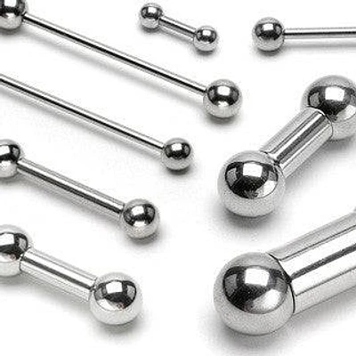 316L Surgical Steel High Polished Multi Use Straight Barbell Ring with Ball Ends