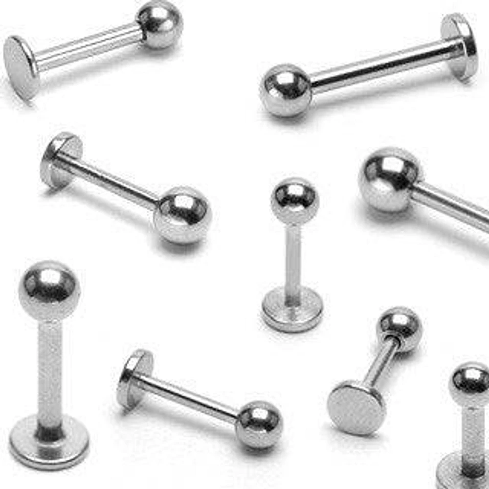 316L Surgical Steel Multi Use Flat Back Monroe Cartilage Tragus Ball Ring