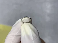 316L Surgical Steel Pave White CZ Nose Hoop Hinged Clicker Ring