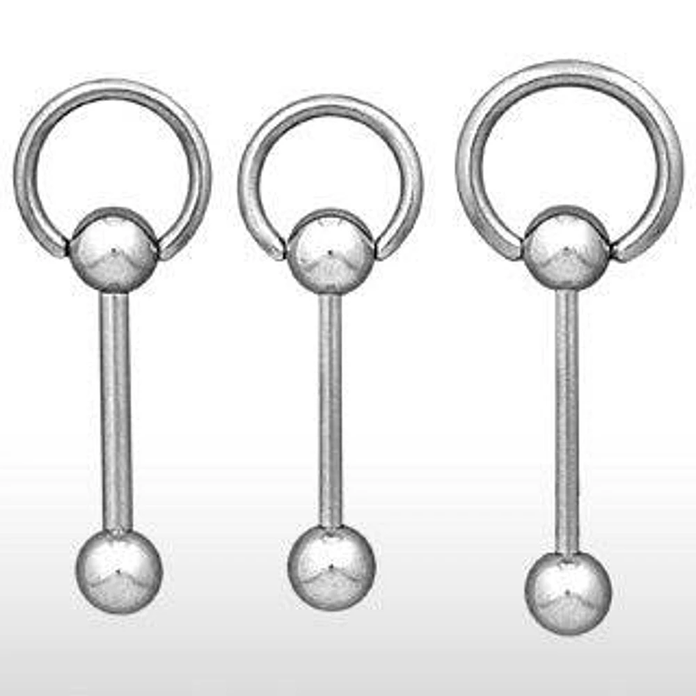 316L Surgical Steel Slave Ring Tongue Ring Barbell