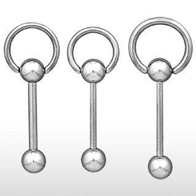 316L Surgical Steel Slave Ring Tongue Ring Barbell