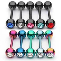 316L Surgical Steel Titanium Anodised Straight Barbell