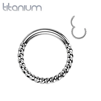 Implant Grade Titanium Braided Twisted Hinged Clicker Hoop