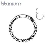 Implant Grade Titanium Braided Twisted Hinged Clicker Hoop