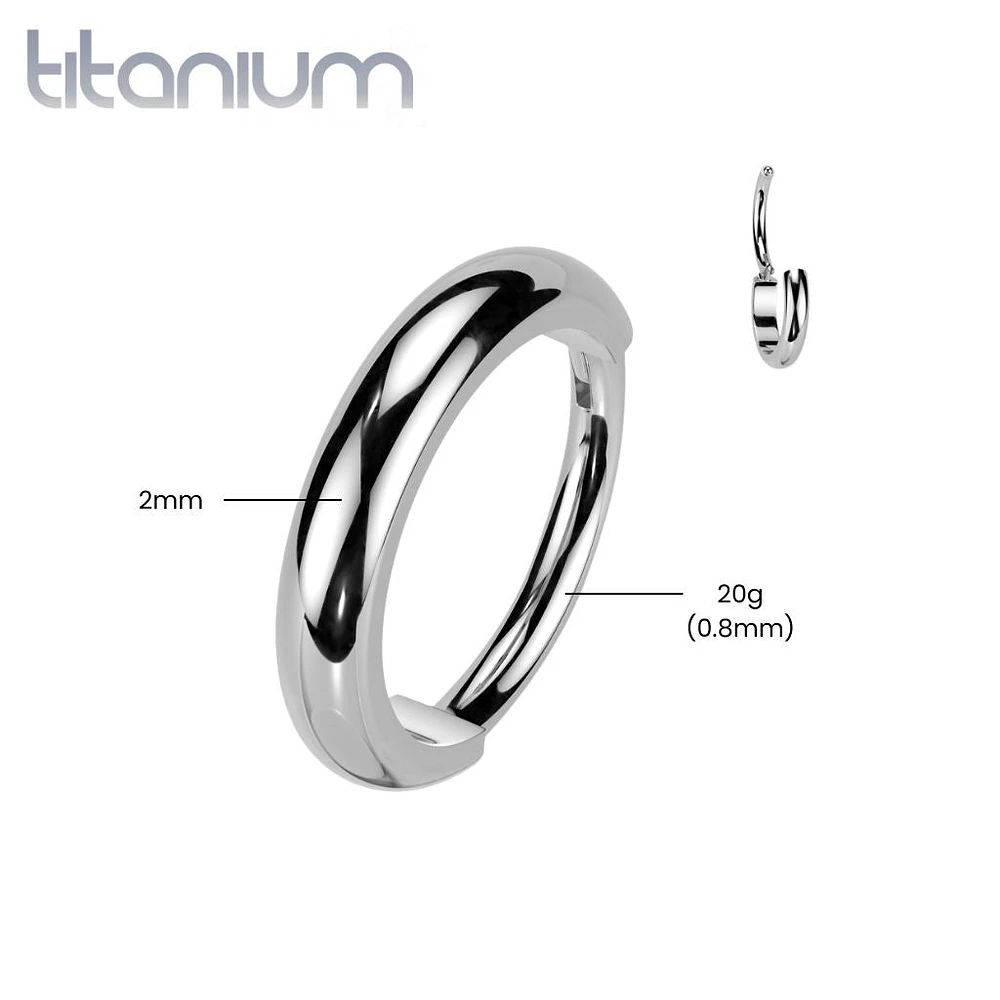 Implant Grade Titanium Thick 20ga Nose Hinged Clicker Hoop