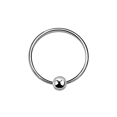 925 Sterling Silver Nose Hoop Ring with Ball