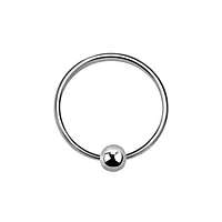 925 Sterling Silver Nose Hoop Ring with Ball