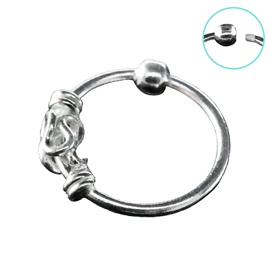 925 Sterling Silver Tribal Nose Hoop Ring