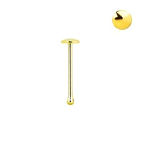 9KT Real Solid Gold Flat Top Nose Bone Pin Ring