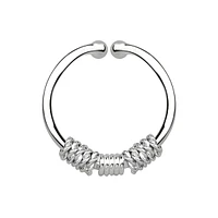 Fake Faux Clip On Tribal 925 Sterling Silver Nose Hoop Ring