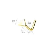 316L Surgical Steel Triangle L-Shape Nose Stud