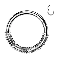 316L Surgical Steel Wire Wrapped Hinged Clicker Hoop