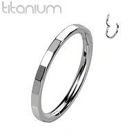 Implant Grade Titanium Faceted Edge Hinged Cartilage Clicker Hoop