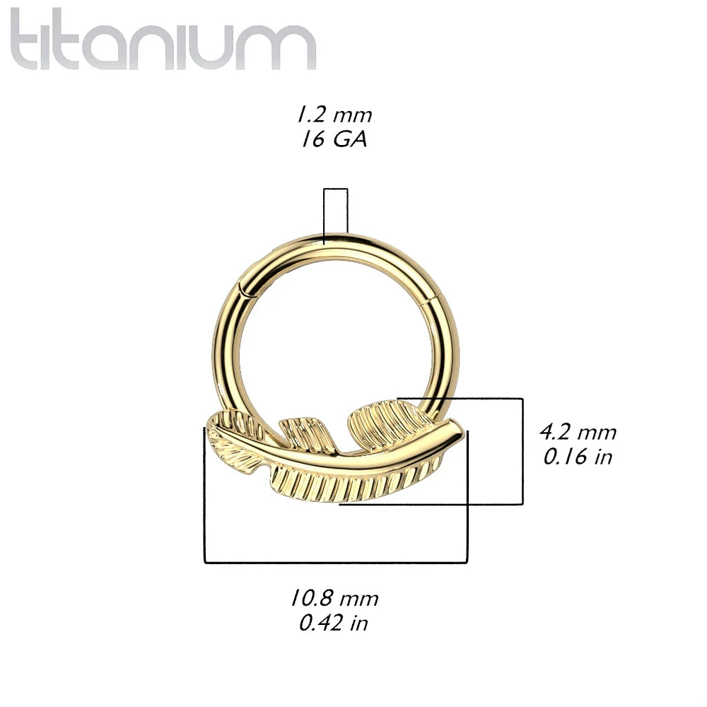 Implant Grade Titanium Feather Hinged Clicker Hoop