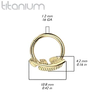 Implant Grade Titanium Feather Hinged Clicker Hoop