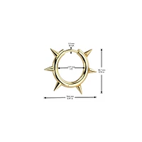 Pair of 316L Surgical Steel Thin Spike Hinged Hoop Earring
