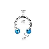 Implant Grade Titanium Purple Opal Internally Threaded Horseshoe
