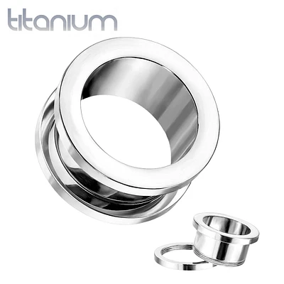 Implant Grade Titanium Screw On Ear Tunnel Spacers Gauges