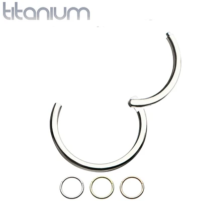 Implant Grade Titanium Hinged Nose Hoop Segment Clicker Ring