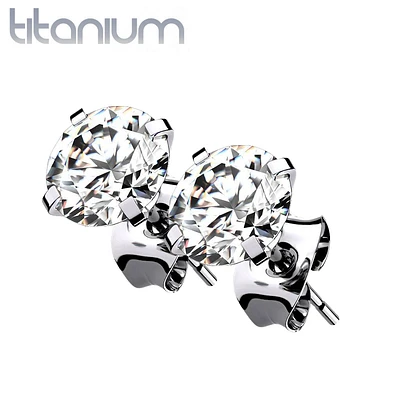 Pair Of Implant Grade Titanium Stud Earrings