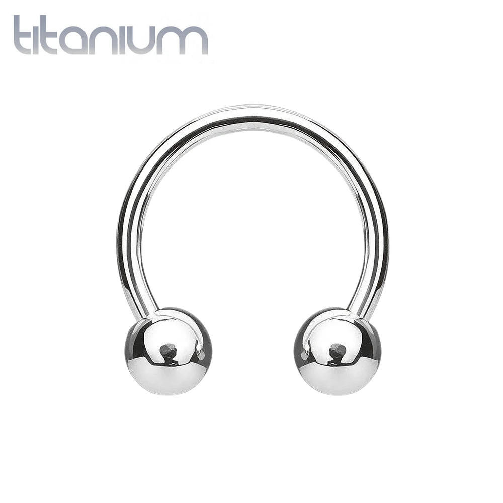 Implant Grade Titanium Horseshoe with Externally Threaded Balls