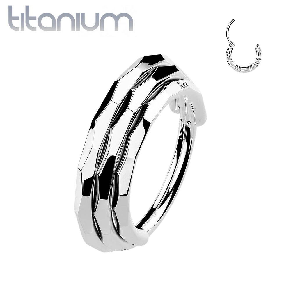 Implant Grade Titanium Triple Layer Hinged Clicker Hoop