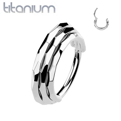 Implant Grade Titanium Triple Layer Hinged Clicker Hoop