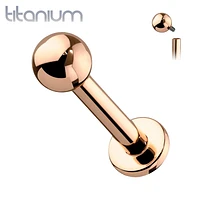 Implant Grade Titanium Internally Threaded Rose Gold PVD Labret