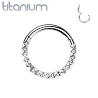 Implant Grade Titanium Ridged Design Hinged Hoop Septum Clicker Ring