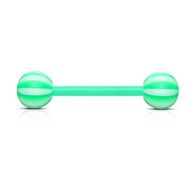 Acrylic Bio Flex Beach Ball Straight Barbell